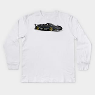 Pagani Zonda R Supercar Racing Cartoon Kids Long Sleeve T-Shirt